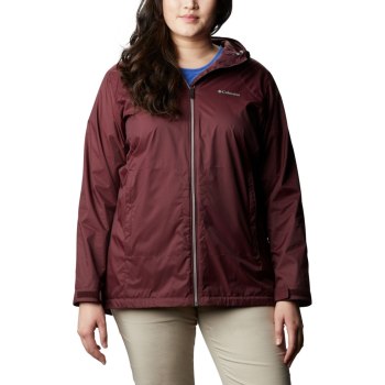 Dámské Bundy Columbia Switchback Lined Long Plus Size Vínové QAVMJZ528